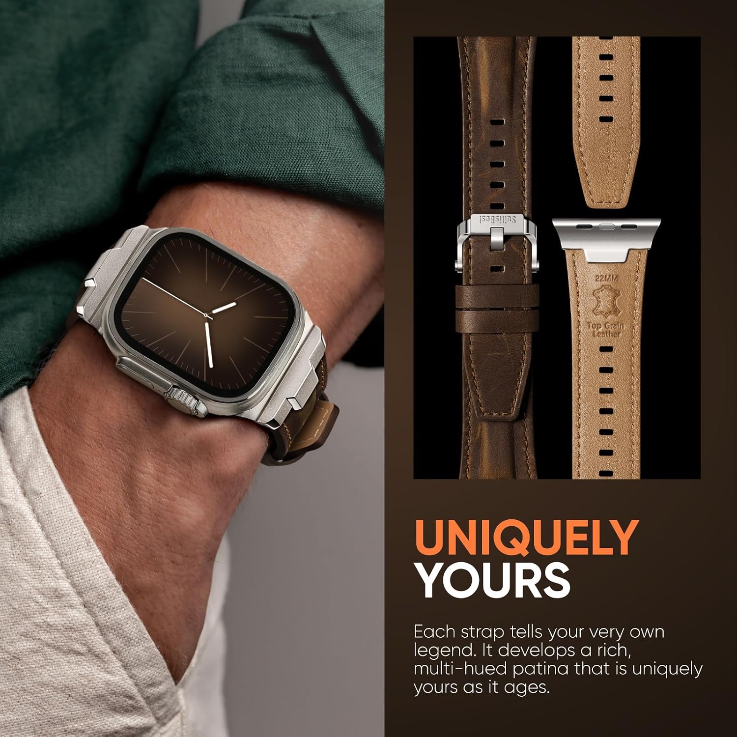 Thumbnail 4 de Suitisbest Genuine Leather Band 49mm