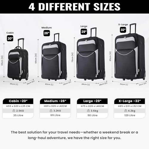 Thumbnail 7 de FLYMAX Cabin Suitcase 55x40x20 – Lightweight, secure carry-on for major UK airlines