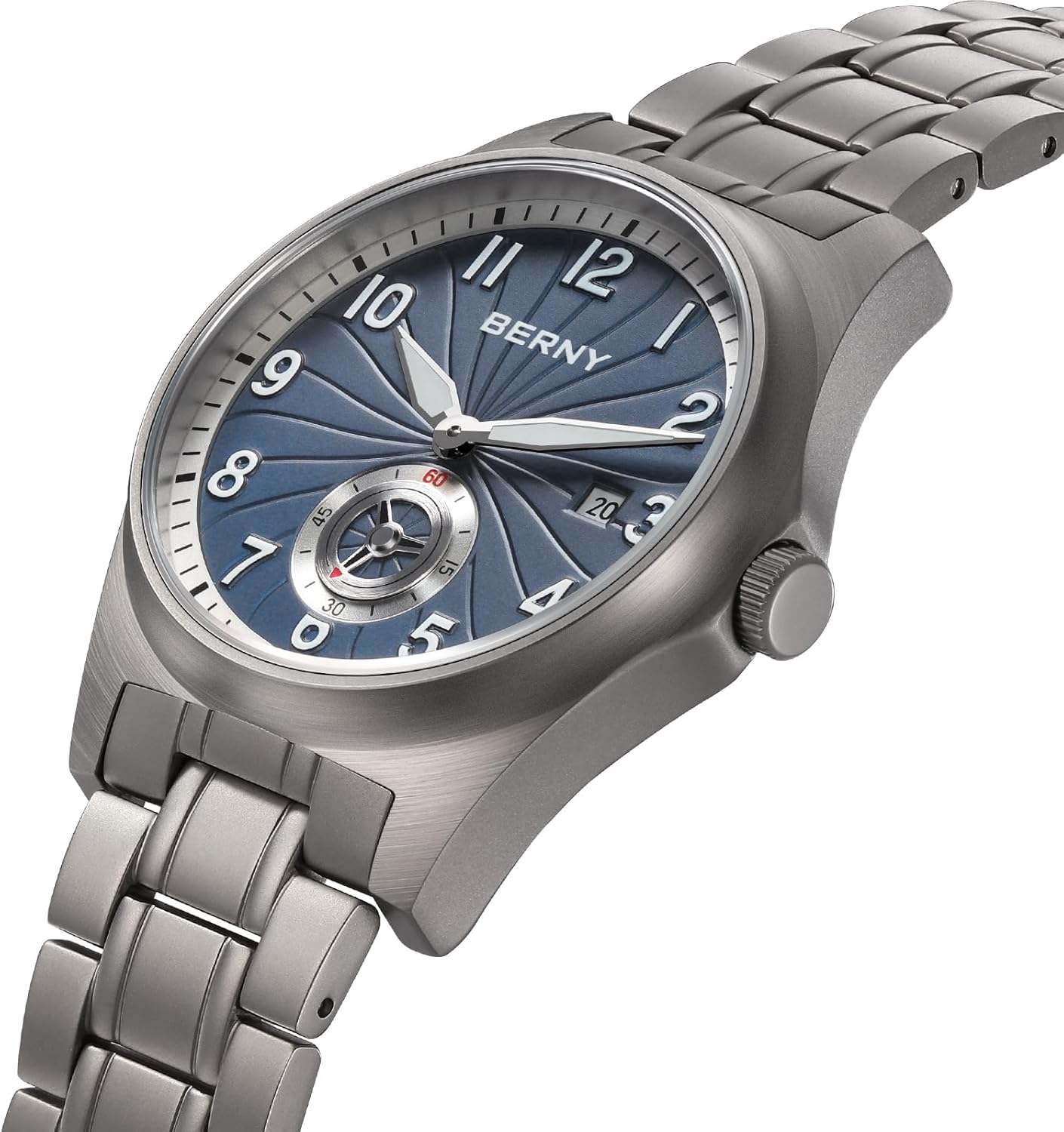 Thumbnail 2 de BERNY Titanium Automatik-Herrenuhr mit Seagull ST1731, 10ATM und Saphirglas
