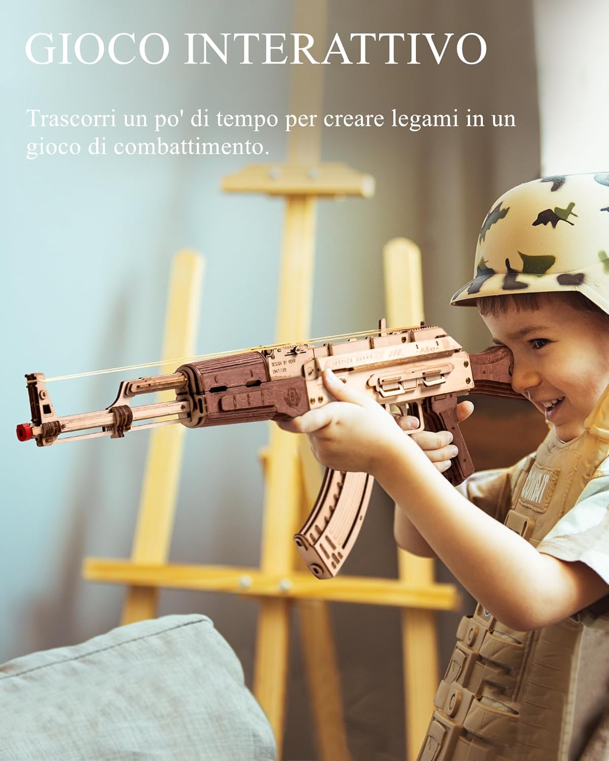 Thumbnail 6 de ROKR Puzzle 3D in Legno LQ901: Modellino da Costruire con Elastici 315 Parti