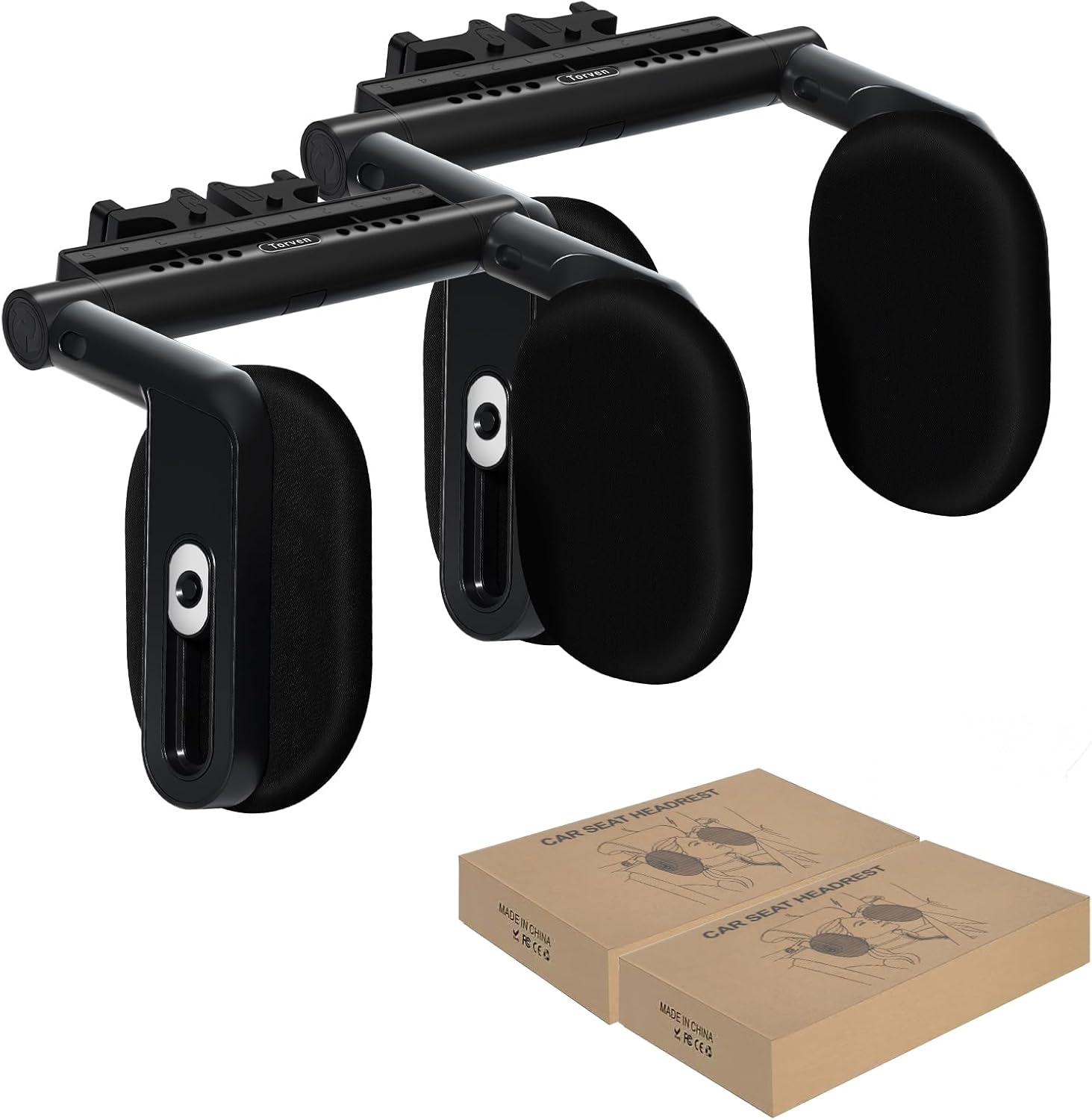 Detalle de Torven Poggiatesta Auto 360° | Poggia Testa Girevole, Memory Foam, Confezione da 2