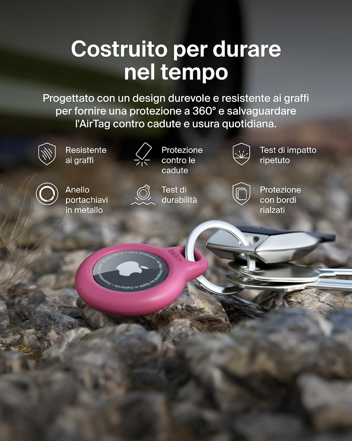 Thumbnail 4 de Belkin Custodia AirTag rosa con anello