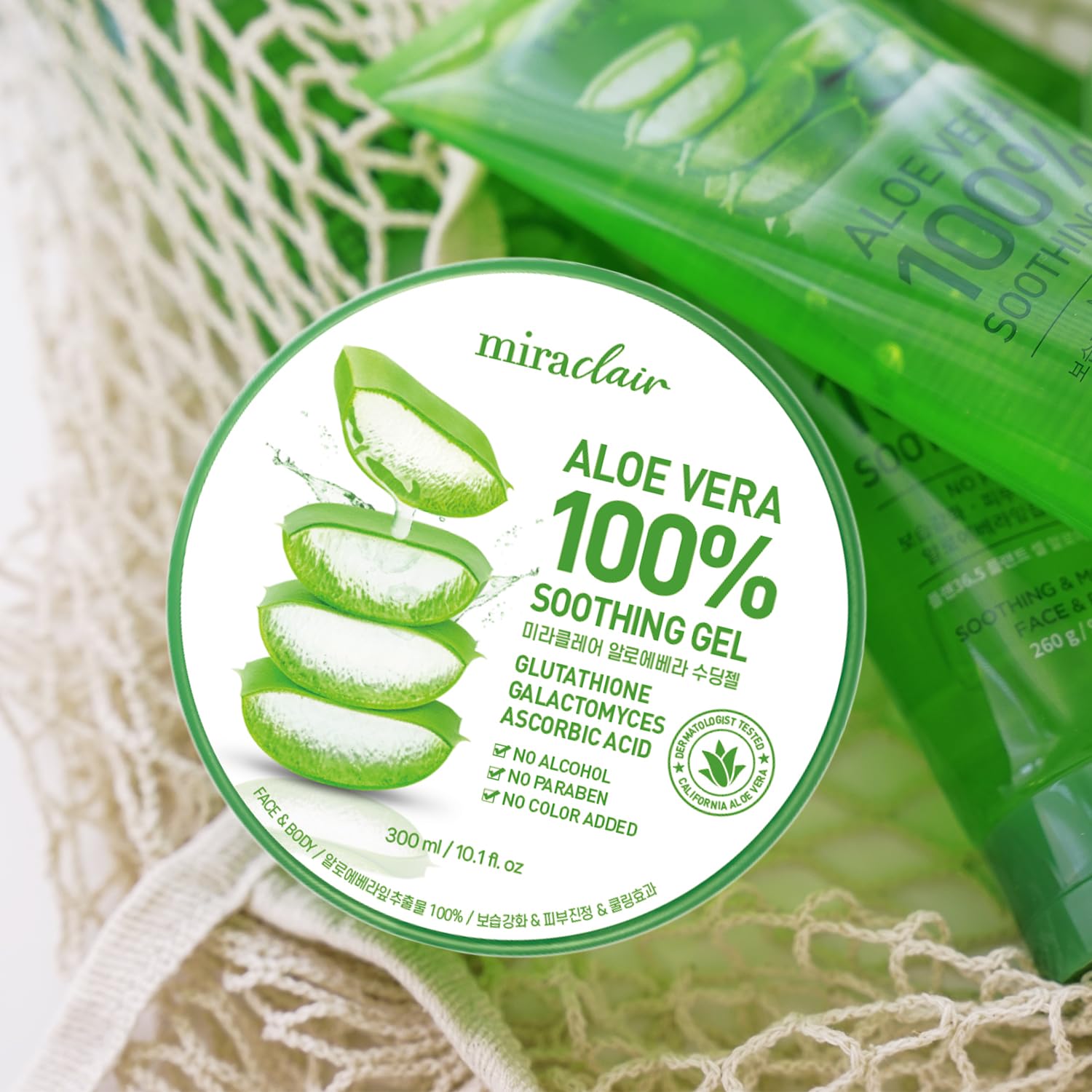 Detalle 2 de Aloe Vera Gel 300ml by MIRACLAIR for soothing