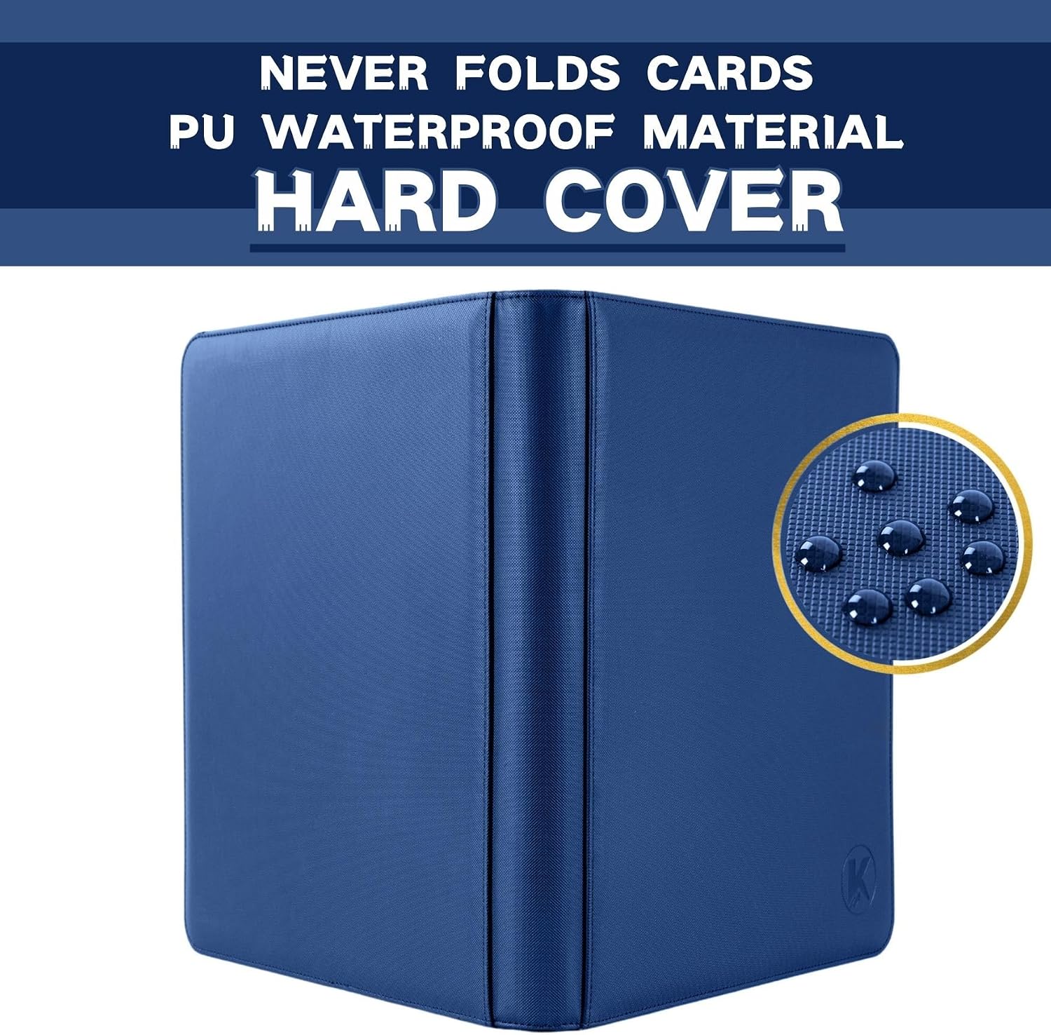 Detalle 2 de KUOOKING K-16-1024 16-Pocket Trading Card Binder, Blue, Zippered