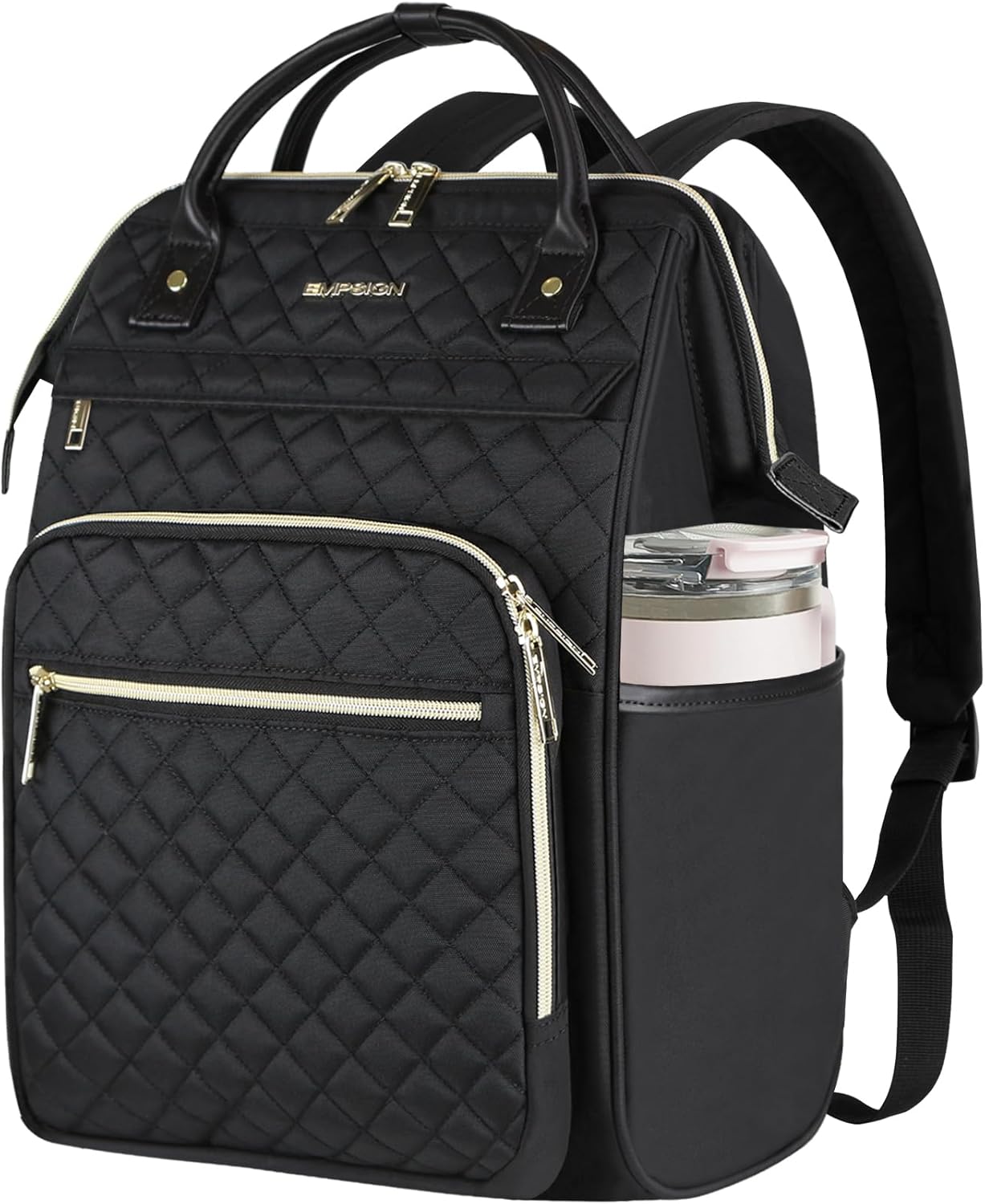 Detalle de EMPSIGN Laptop Rucksack Damen 17.3 Zoll – Wasserdicht, Elegant & Vielseitig