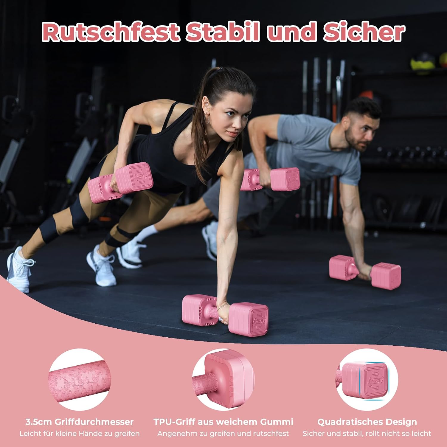 Detalle 2 de Dripex Verstellbare Hantel-Set 5 kg/2,5 kg 1 Paar đź’Ş