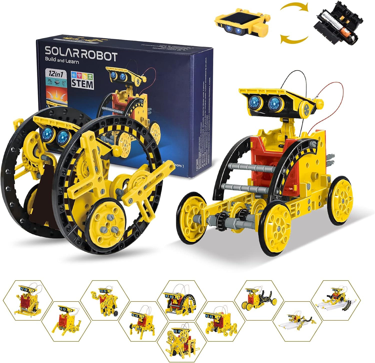 OMWay Solar STEM 12-in-1 Robot Kit