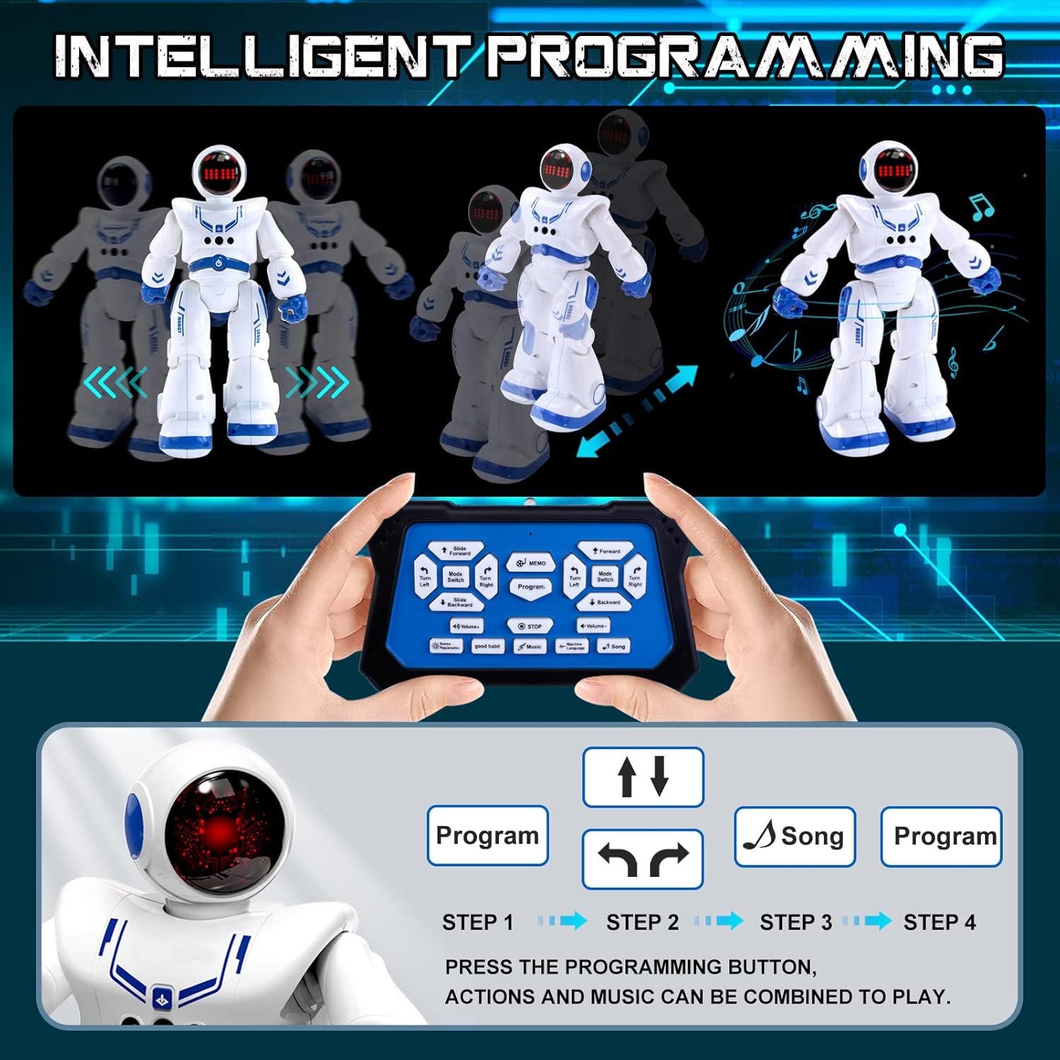 Detalle de Kaybolge Remote Control Gesture-Sensing Robot Toy for Kids