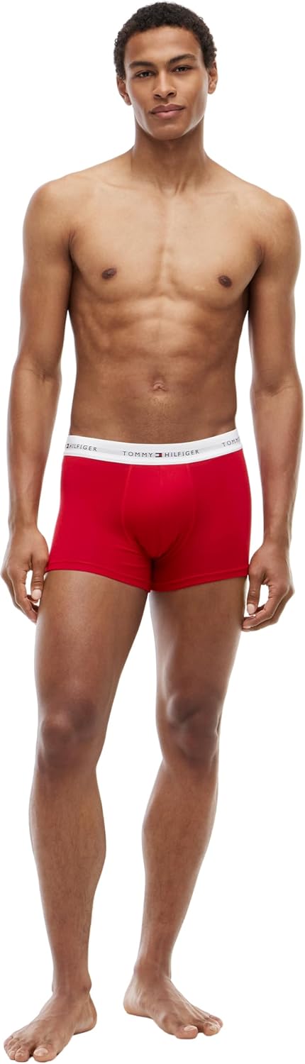 Detalle 2 de Tommy Hilfiger Herren 3er Pack Boxershorts Trunks Unterwäsche (klassisches Tragegefühl im Set)