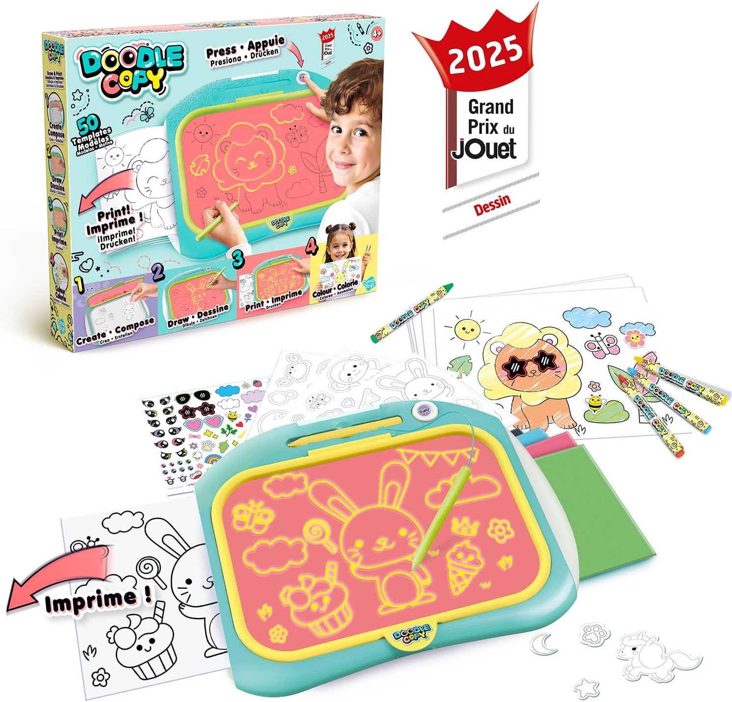Thumbnail 2 de Canal Toys Tablette Enfant Doodle Copy pour Imprimer Ses Dessins – 50 modèles, kit complet