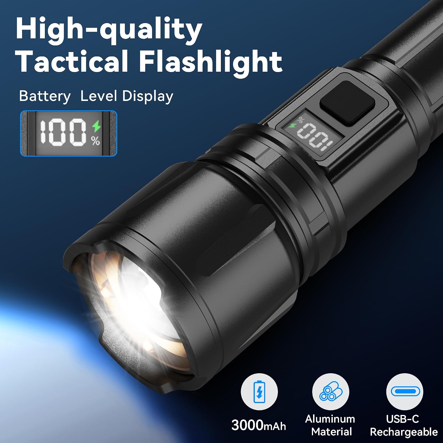 Thumbnail 3 de SYNCGLOW rechargeable flashlight 3000mAh