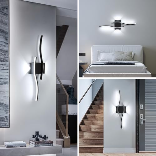 Thumbnail 7 de Comely Aplique Pared Interior LED 20 W | 2250 lm, Negro | Luz Blanca Fría 6500K, 60 cm