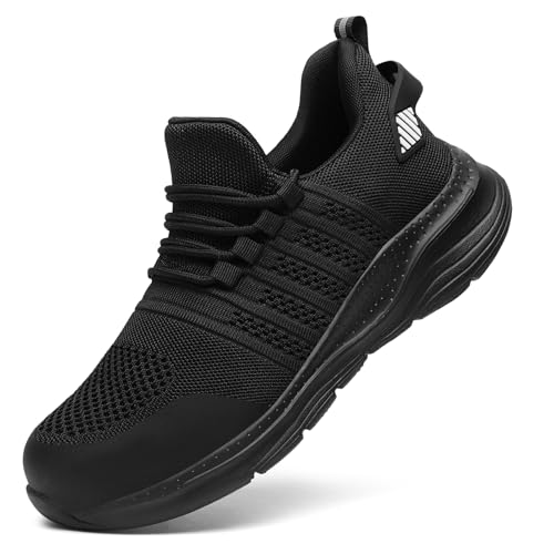 Detalle de Safety Trainers Men Steel Toe Cap Trainers by LUPWEE – Black, UK 9.5