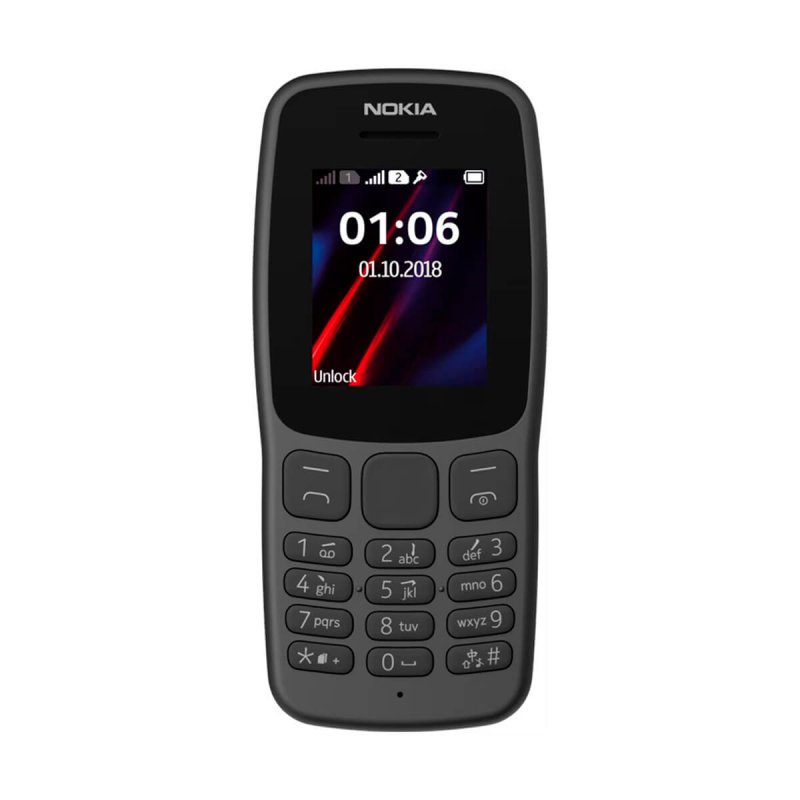 Detalle de Nokia 106 Policarbonato: batería de larga duración y resistencia para uso profesional