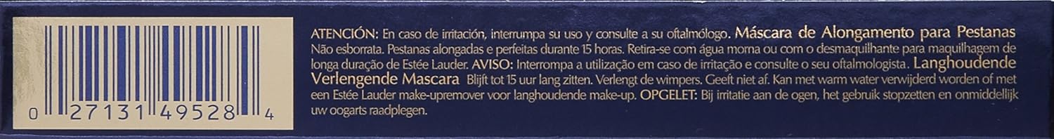 Detalle 2 de Estee Lauder Double Wear Zero-Smudge Lengthening Mascara, 15 Hour Wear, Fragrance Free, Ophthalmologist Tested, Black, 0.22 oz