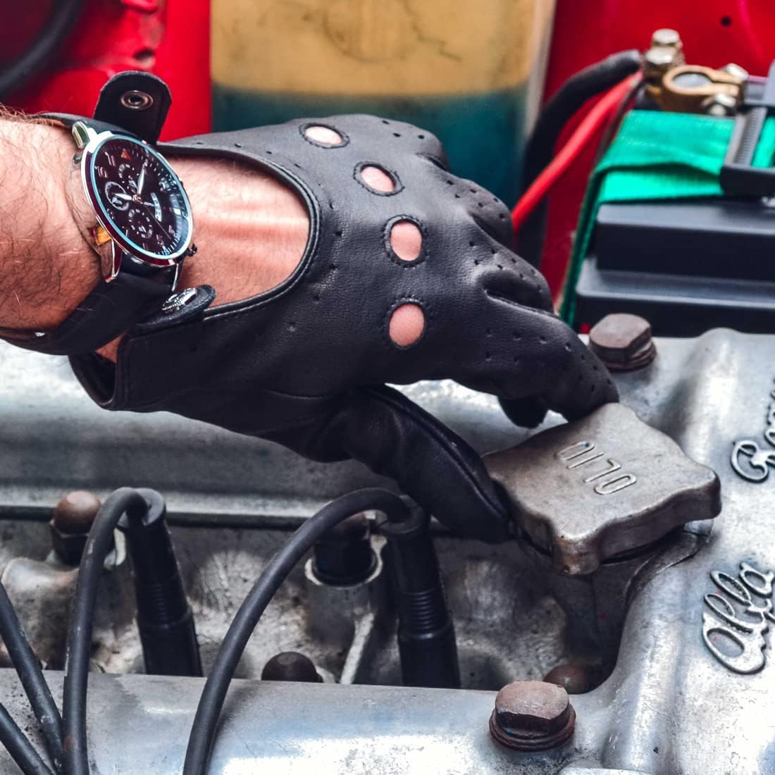 Thumbnail 6 de Harssidanzar GM026UK6 sheepskin driving gloves