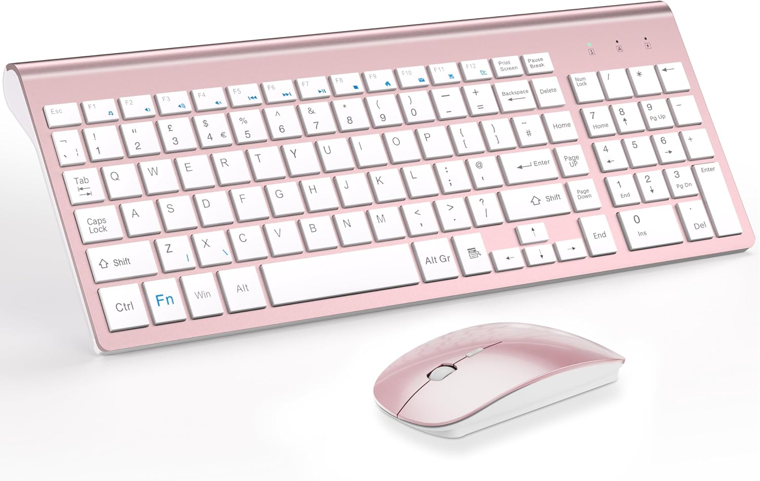 Thumbnail 6 de TopMate 2.4G Wireless Keyboard and Mouse Ultra Slim Combo (USB, silent keys, 2400DPI) – Silver White