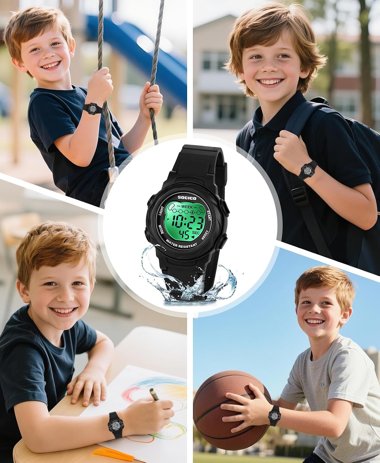 Thumbnail 6 de SOCICO Orologio digitale per bambini 50 m
