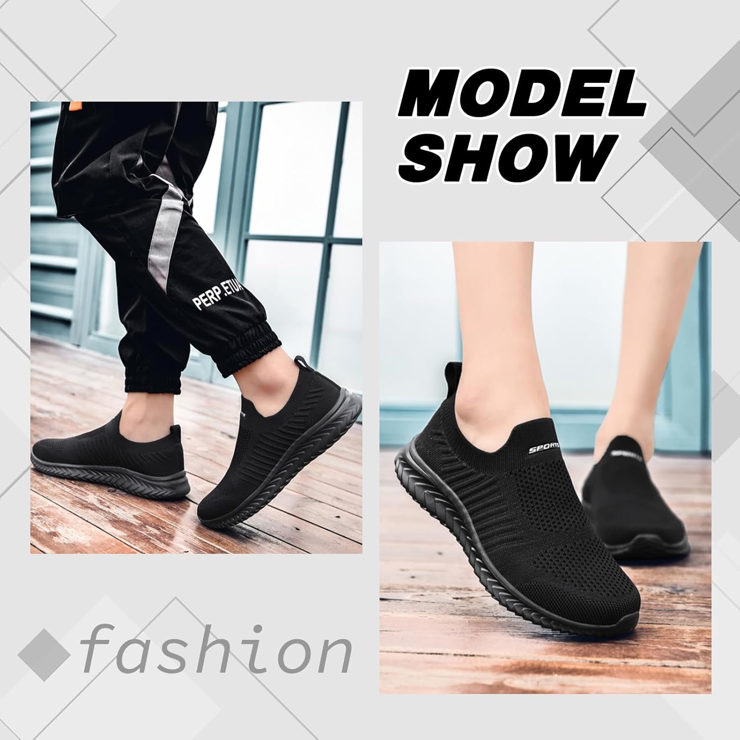Detalle 2 de Slip-On Trainers Slip on Nordic walking shoes