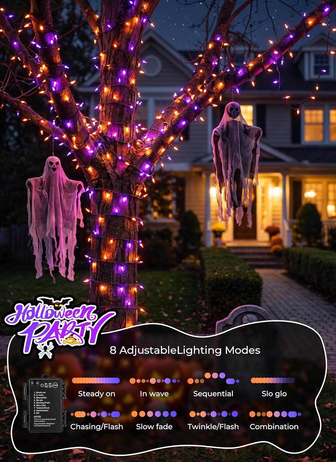 Detalle de Brightown Halloween String Lights, 100 LEDs