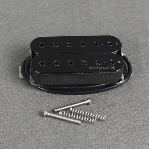 Detalle de OriPure Pastillas Alnico 5 Humbucker para guitarra eléctrica (neck 7,9–8k y bridge 8,8k) – negro
