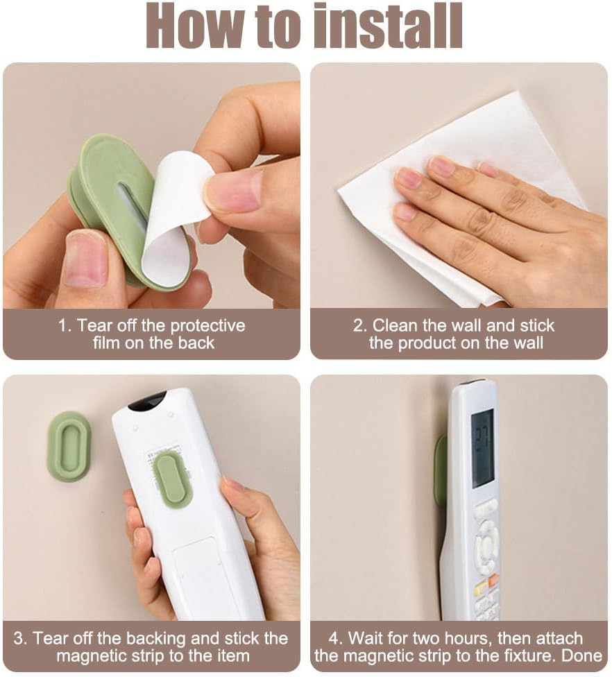 Thumbnail 6 de Magnetic Remote Control Holder, 5-Pack | Self-Adhesive Silicone Wall Mounts for Remote, Toothbrushes and More