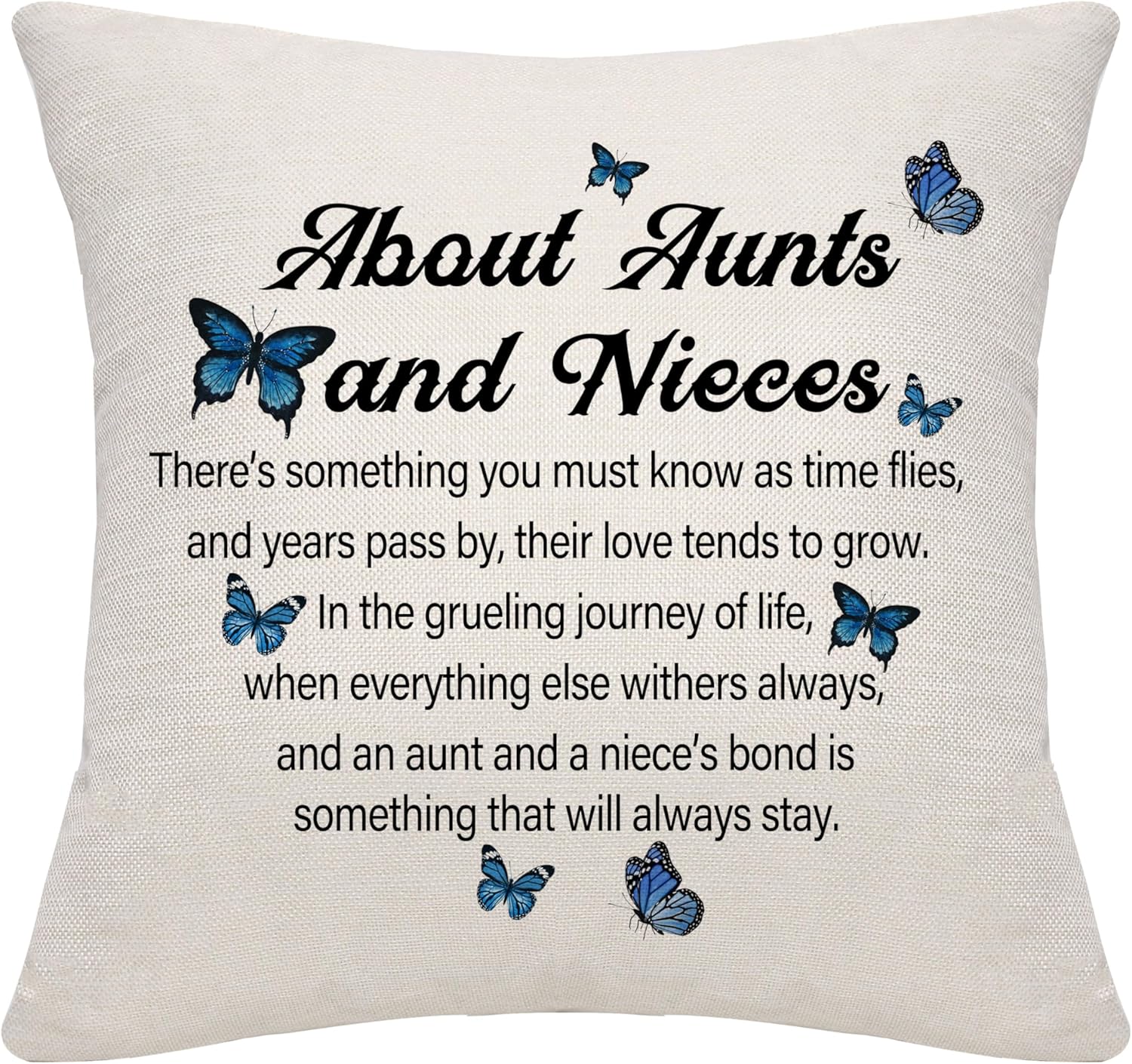 Detalle 2 de Bommex Grandma Gift cushion cover (18x18 inches) in linen with invisible zip