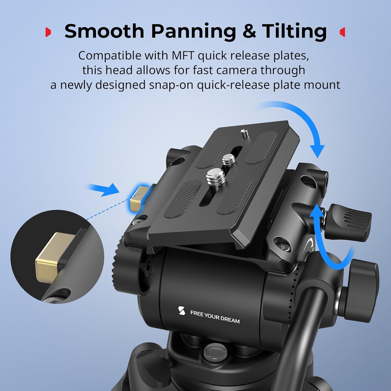 Thumbnail 5 de SMALLRIG 73''/185cm Heavy Duty Carbon Fibre Video Tripod with Fluid Head