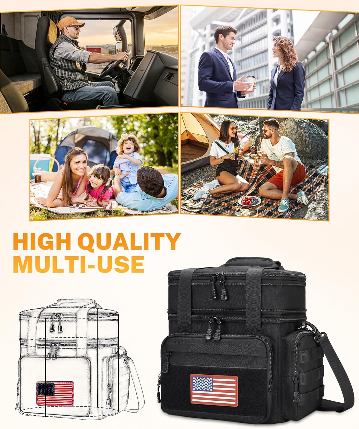 Thumbnail 5 de Gafetrey Tactical Lunch Box for Men