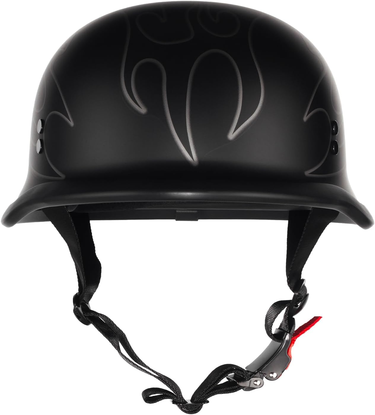 Thumbnail 1 de Crown Racing Model-308 German-Style Half Motorcycle Helmet (DOT Approved) — matte black