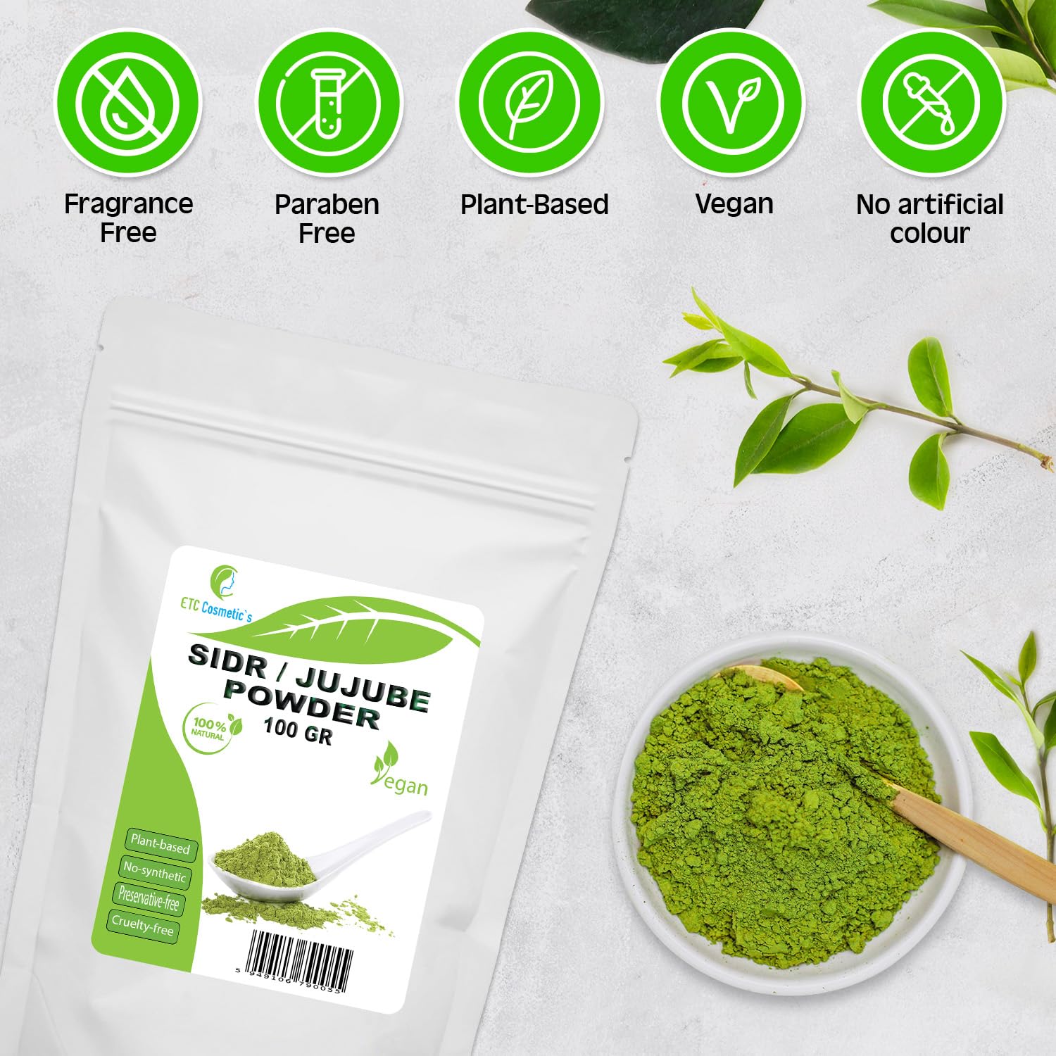 Thumbnail 3 de SIDR (JUJUBE) PULVER 100 g – Natürliches Reinigungsmittel für Haut und Haar