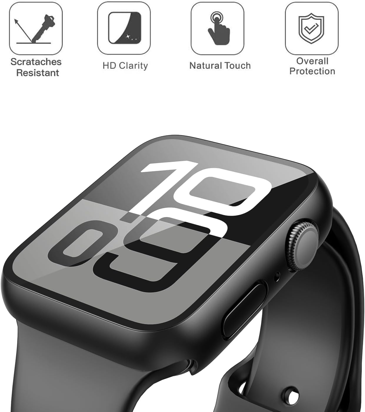 Thumbnail 1 de Misxi 2-Pack Tempered Glass Case for Apple Watch Series 11 & 10, 46mm