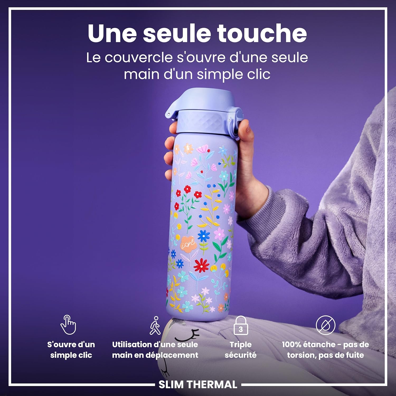 Thumbnail 2 de Ion8 Gourde Isotherme Inox 500 ml – Anti-Fuite, Facile à Ouvrir, Lavable au Lave-Vaisselle