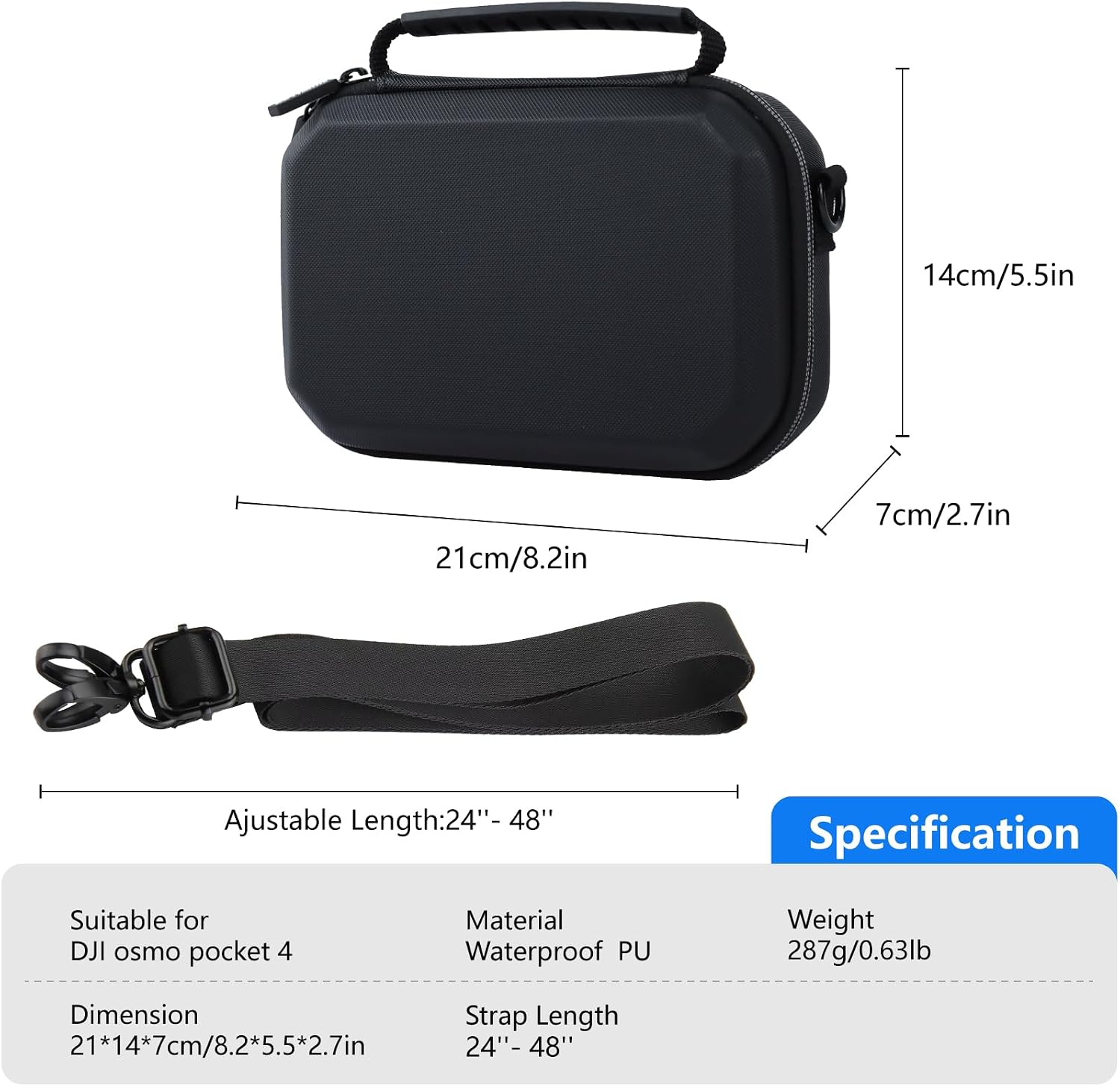 Detalle de Fuimllar Pocket 4 Case Carrying Case for Osmo Pocket 4 Creator Combo