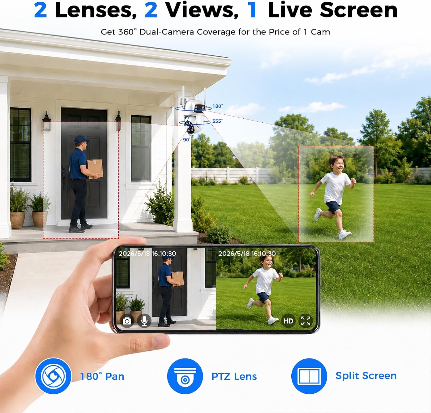 Detalle de Camcamp Wireless Security Camera System 500GB HDD