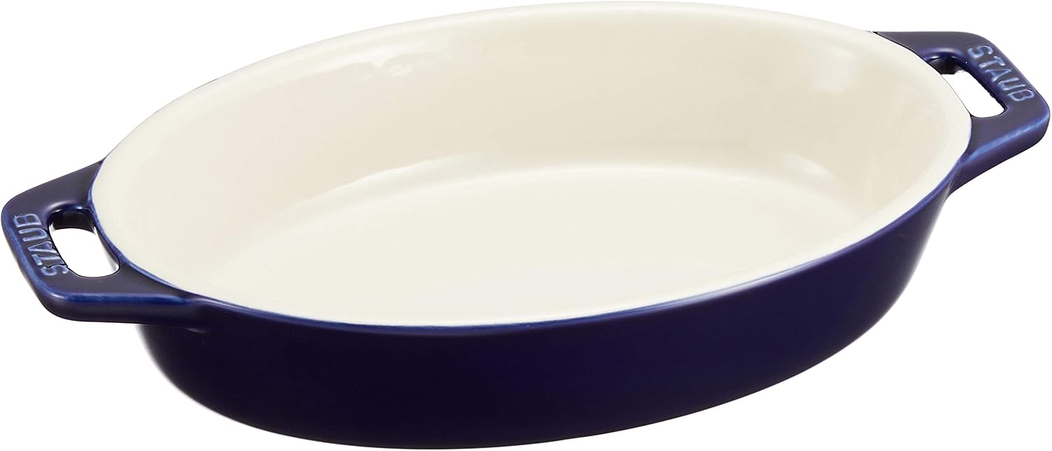 Detalle de staub ストウブ 40508-598 オーバルディッシュ グランブルー 17cm セラミック製