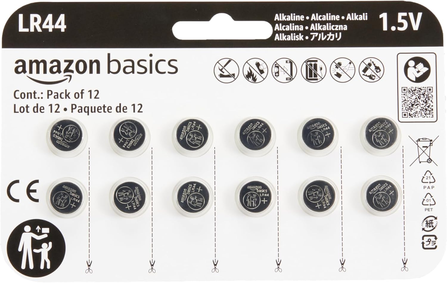 Thumbnail 5 de Amazon Basics LR44 Alkaline Button Cell Battery (6-Pack)