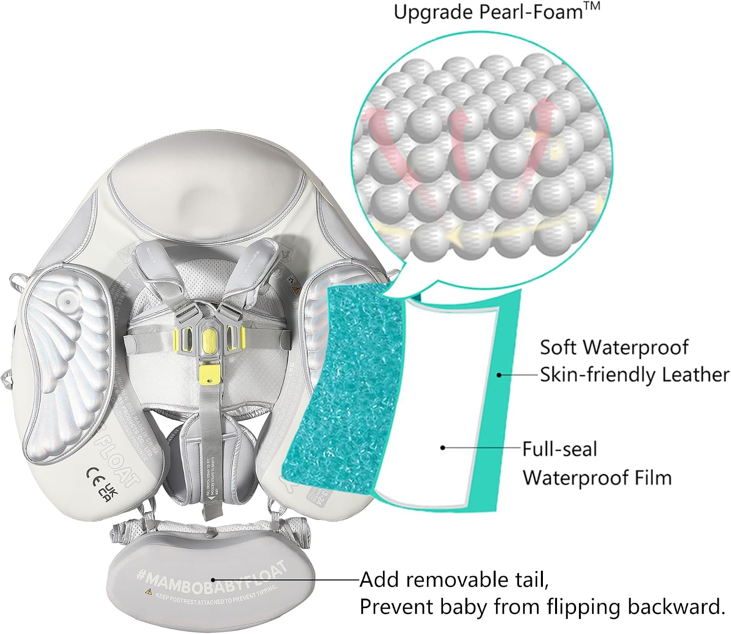 Thumbnail 1 de Mambobaby Float Add Tail Swim Float for Baby (Limited Global Silver Edition)
