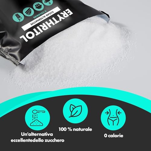 Detalle de Nature Diet Eritritolo 1000 g – Dolcificante Naturale a 0 Calorie