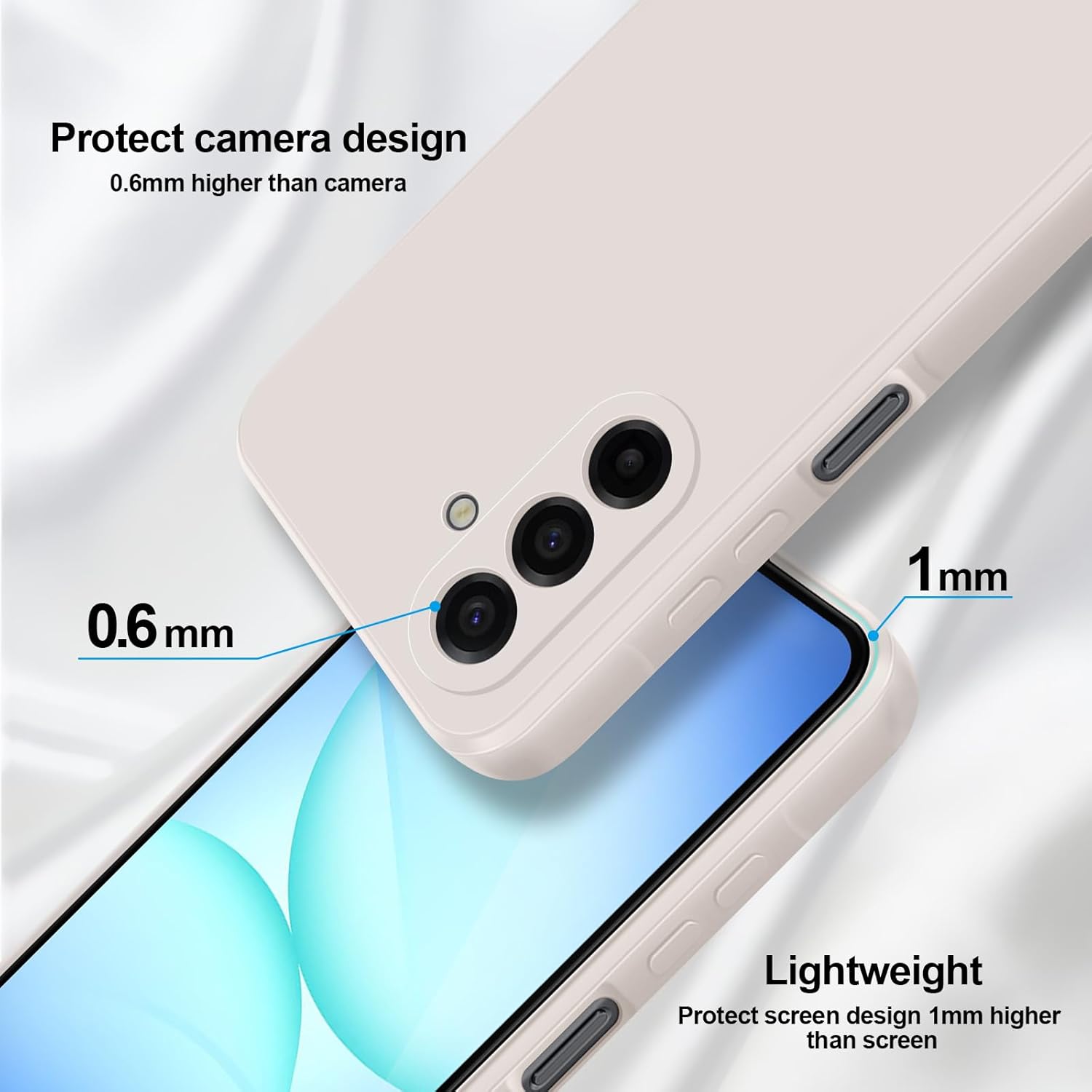 Thumbnail 2 de GiiYoon Case for Samsung Galaxy A17 5G – Silky-Soft, Full-Body TPU Silicone Case with Microfibre Lining