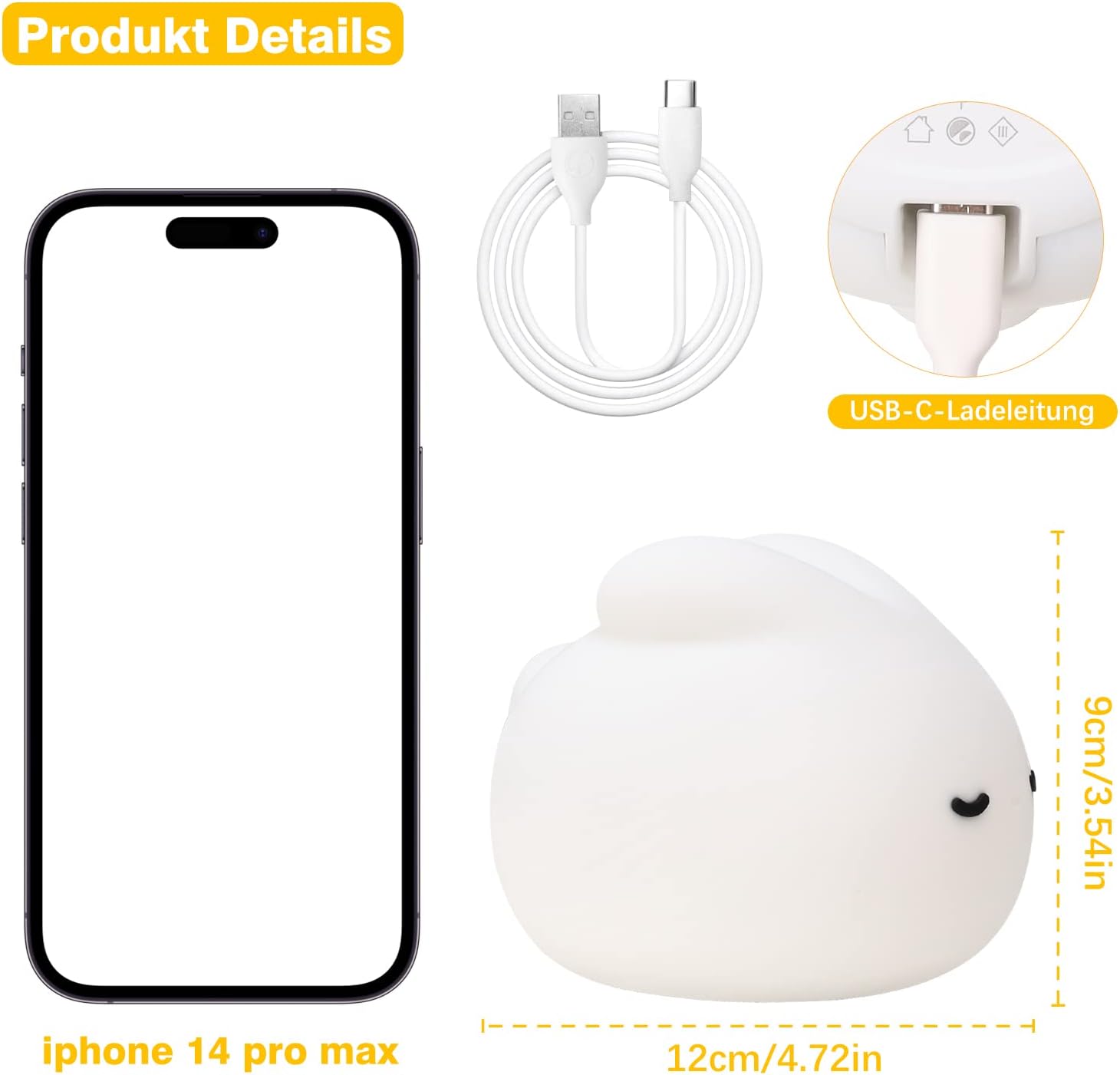 Thumbnail 3 de beek Nachtlicht Baby Silikon Kaninchen