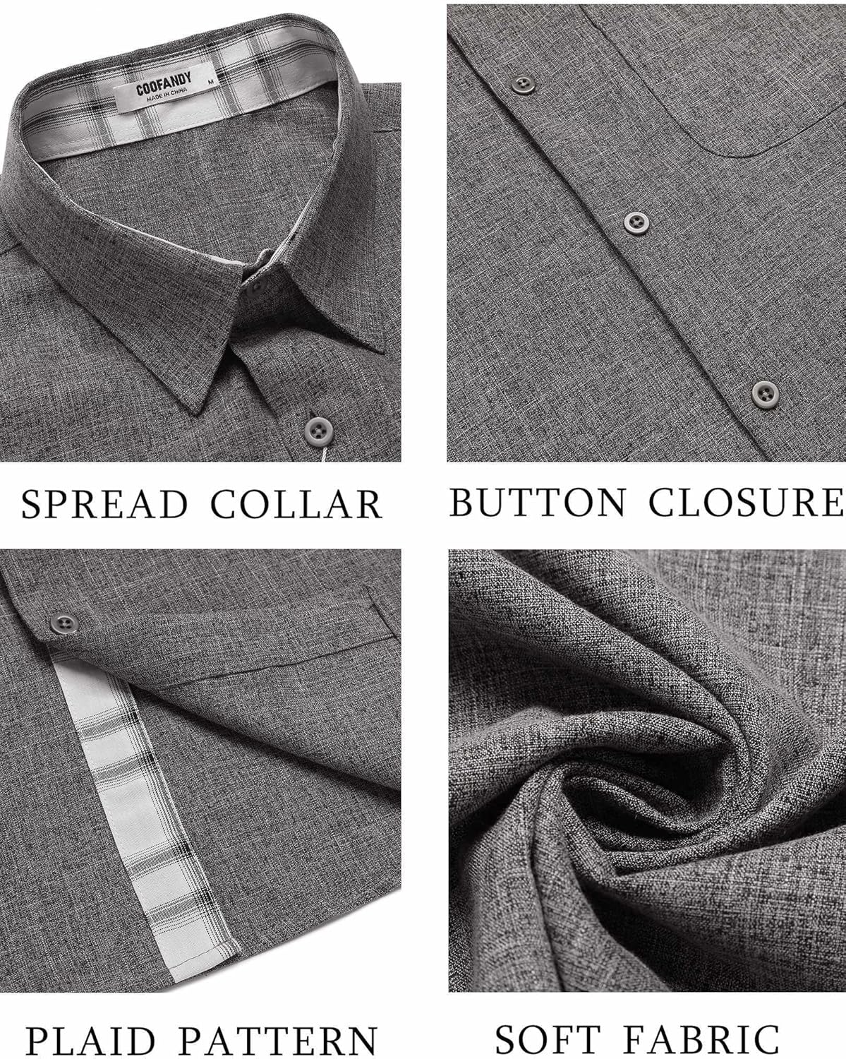 Thumbnail 4 de COOFANDY Button Down Short Sleeve Shirt