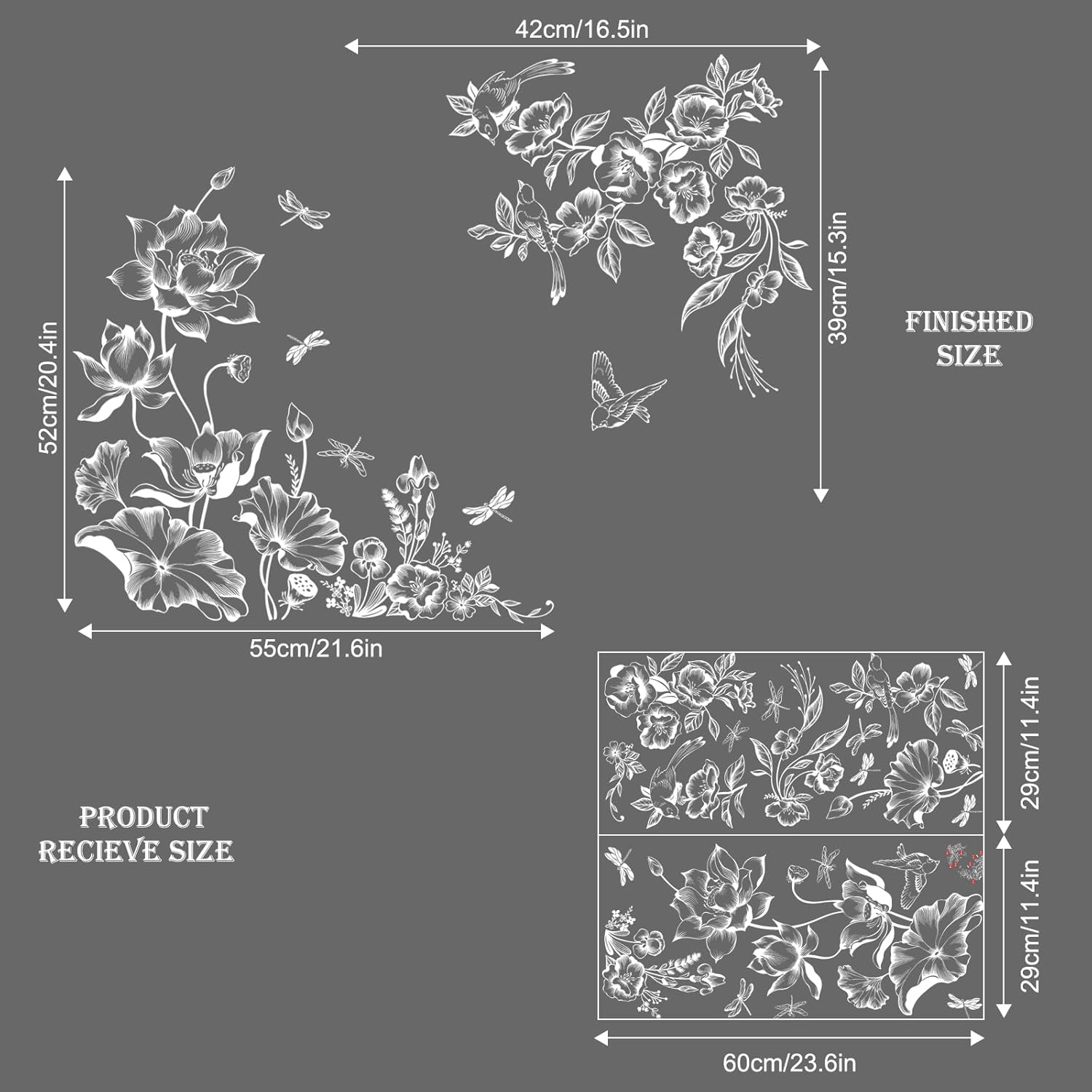 Thumbnail 4 de Supzone Stickers Fenêtre Fleurs Blanches 30x60 cm