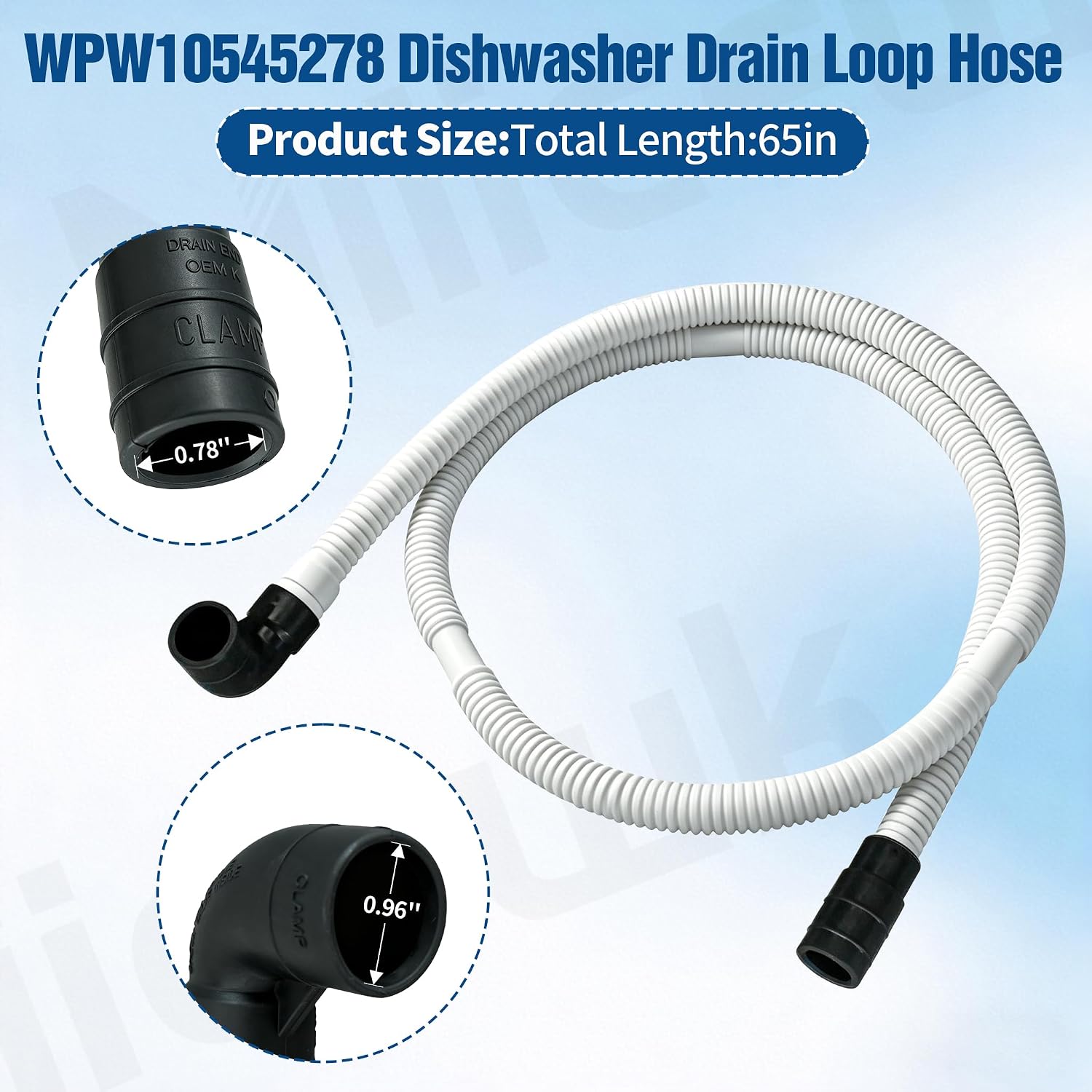 Thumbnail 2 de WPW10545278 Dishwasher Drain Hose