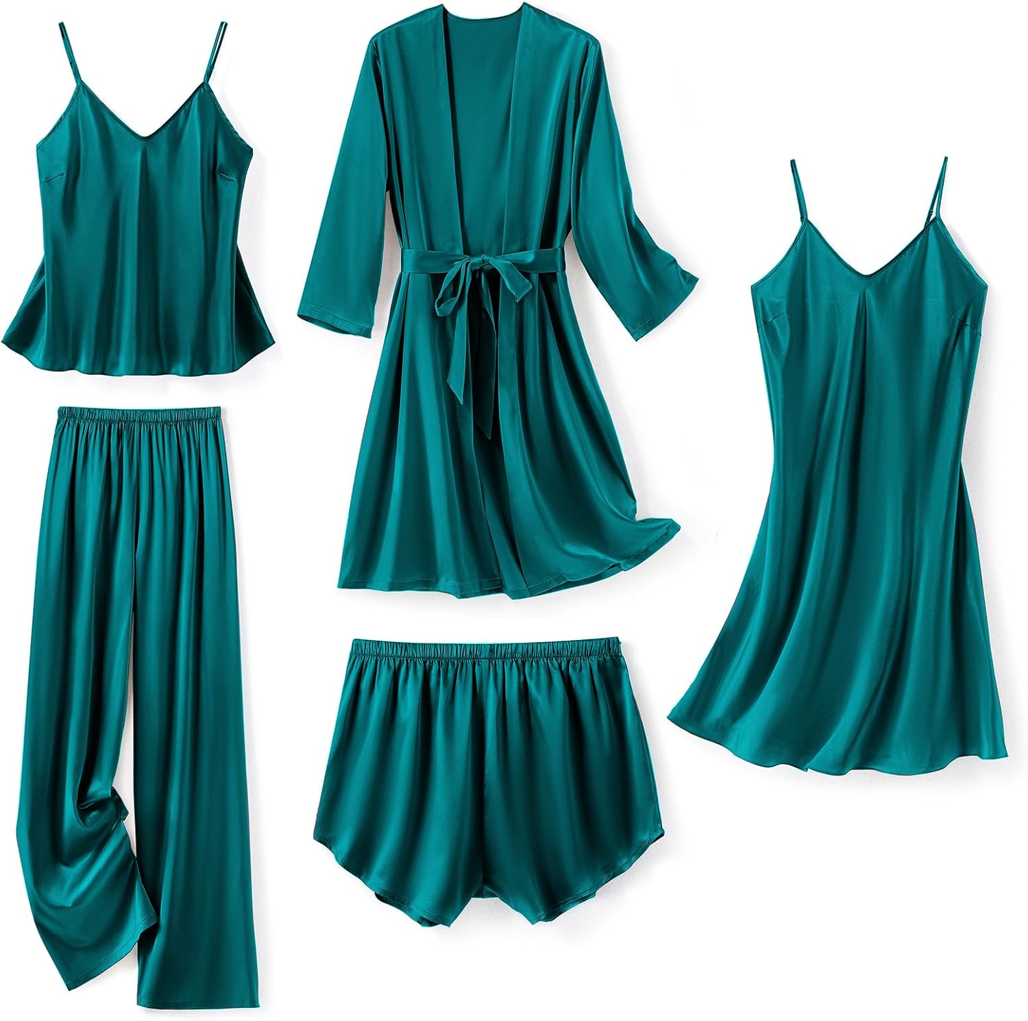 Thumbnail 5 de SAPJON Silk Pajamas 5-Piece Set