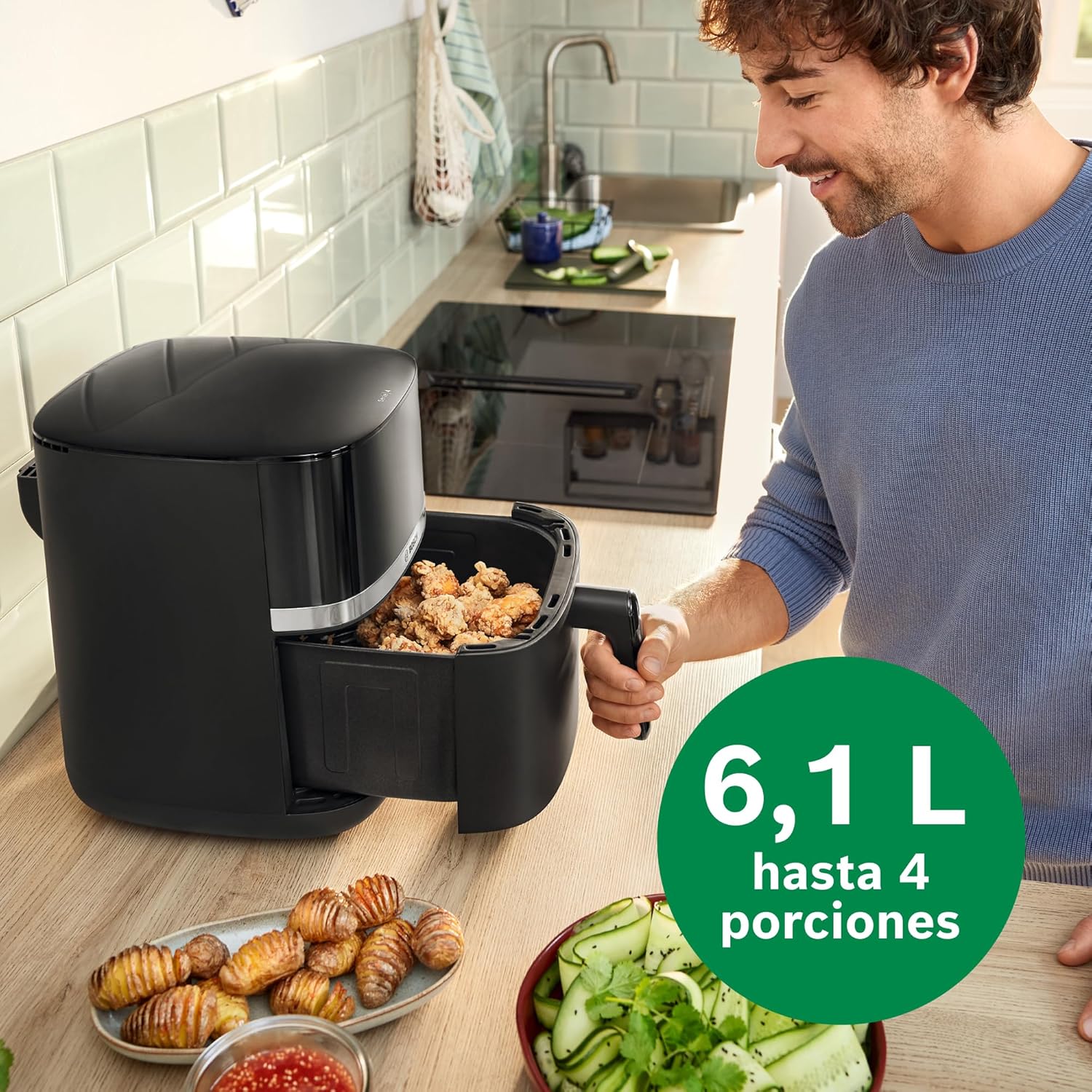 Thumbnail 3 de Bosch Serie 4 XL MAF462B0: freidora de aire Air Fryer de 6,1 L para hasta 4 raciones