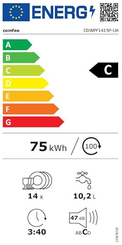 Thumbnail 13 de COMFEE' Fully Integrated Dishwasher, 14 Place Settings, Wi-Fi and Auto Door Drying