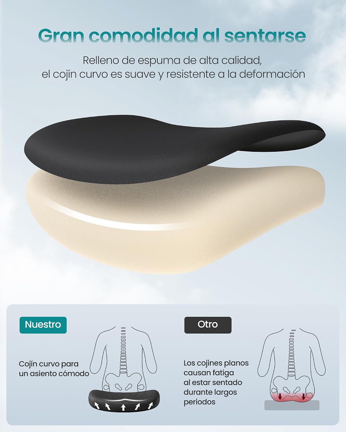 Thumbnail 5 de SONGMICS Silla de Oficina OBN088B01 150 kg