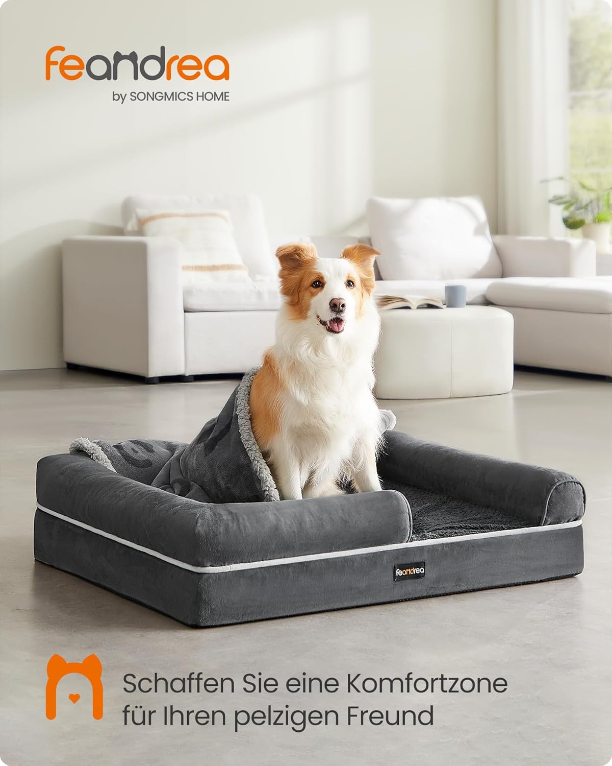 Detalle 2 de Feandrea Orthopädisches Hundebett 91 x 63 x 18 cm