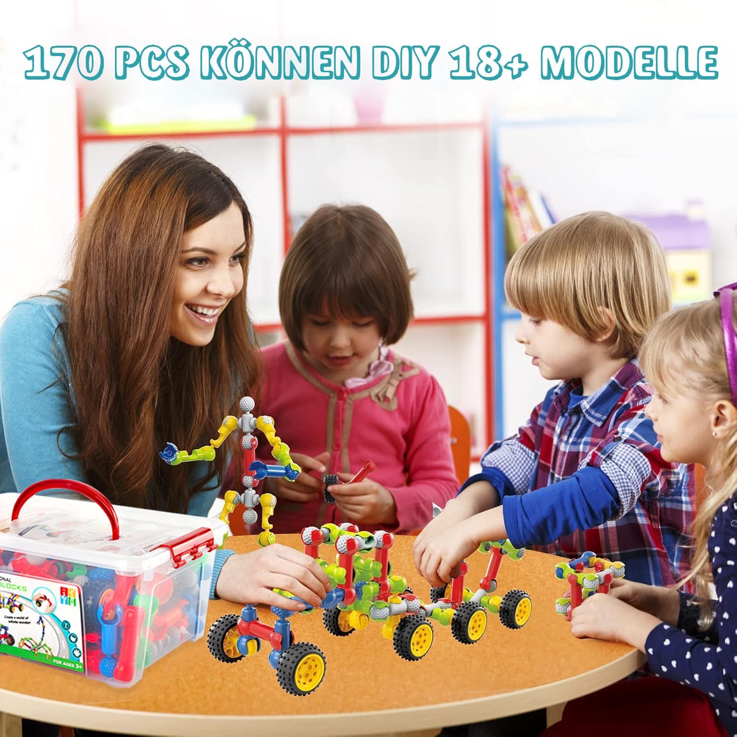 Thumbnail 1 de 170-teiliges STEM-Bauspielzeug für Kinder